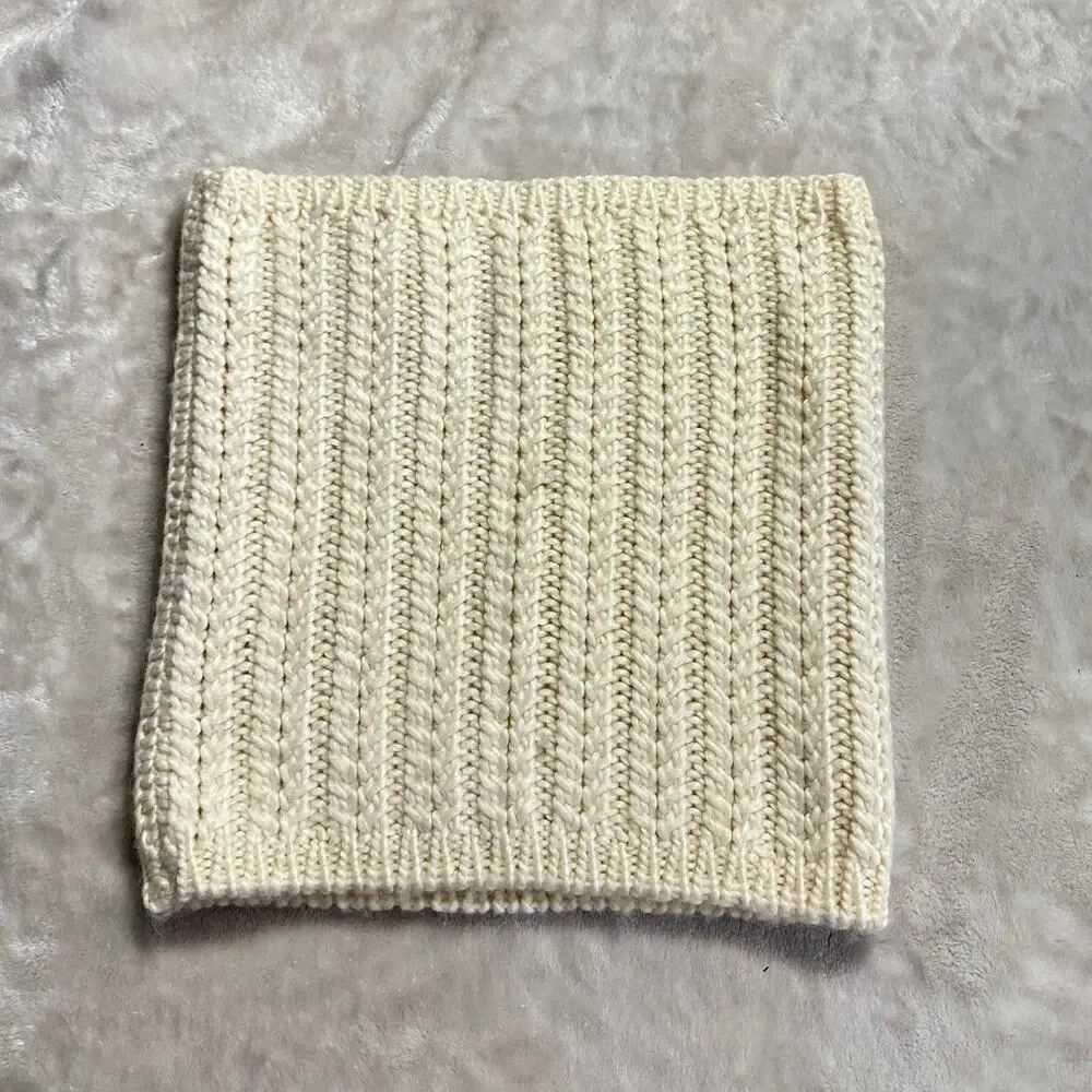 Wilfred Neck Warmer Scarf One Size Beige Wool Blend Knitted